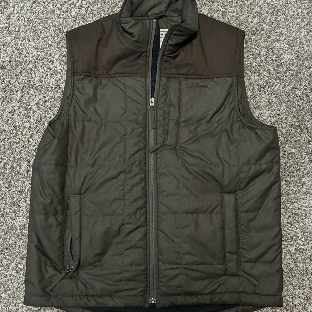 L.L. Bean Green Quilted Outdoor Vest